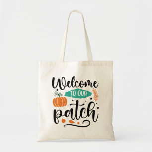 Bolsa Tote Bem-vindo ao nosso Saco de Tote de Pumpkin Patch