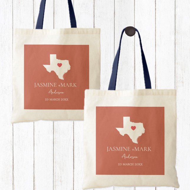 Bolsa Tote Bem-vindo ao Texas Festa de casamento Custom (Criador carregado)