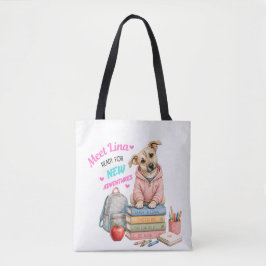 Bolsa Tote Bem-vindo às Aventuras Escolares de Lina!