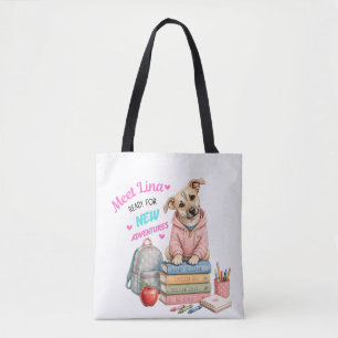 Bolsa Tote Bem-vindo às Aventuras Escolares de Lina!