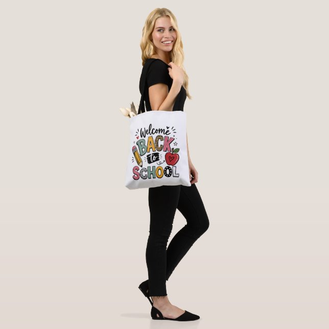 Bolsa Tote Bem-vindo de Volta à Escola Professor Aluno Primei (No(a) Modelo)