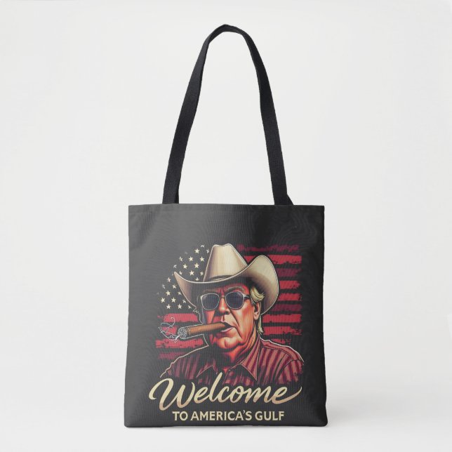 Bolsa Tote Bem-vindos à América do Funny do Golfo (Frente)
