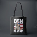 Bolsa Tote Ben Drankin Beer 4 de julho Vintage Flag Funny<br><div class="desc">Ben Drankin Beer 4 de julho Vintage Flag Funny</div>