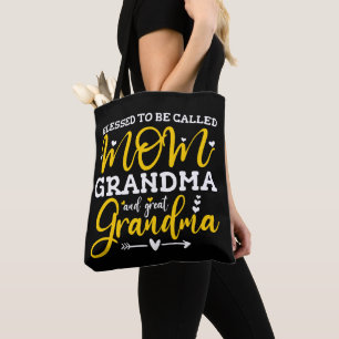 Bolsa Tote Bendita por ser chamada de Mãe Avó e Bisavó