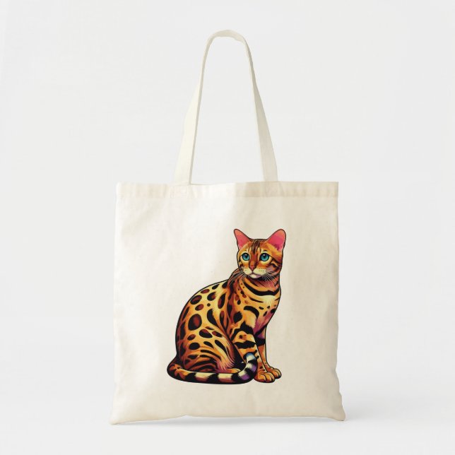 Bolsa Tote Bengal Cat  (Frente)