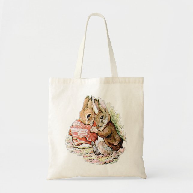Bolsa Tote Benjamin Bunny tropeçou em Peter Rabbit (Frente)