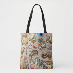 Bolsa Tote Berçário Alice Colorido Clássico Wonderland Século