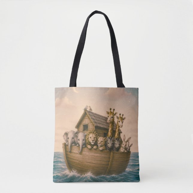 Bolsa Tote Berçário Islâmico da Arca de Noé (Frente)