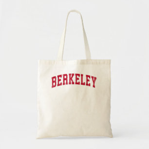 Bolsa Tote Berkeley California CA Vintage Sports Design Red D