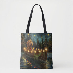 Bolsa Tote Bernedoodle Natal Festivo Voyage