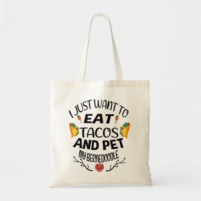 Bolsa Tote Bernedoodle Taco Lover Cinco De Mayo 2021 (Frente)