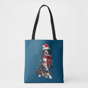 Bolsa Tote Bernese Mountain Christmas Light Engraçado
