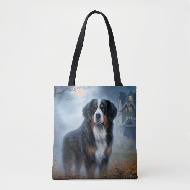 Bolsa Tote Bernese Mountain Halloween Scary (Frente)