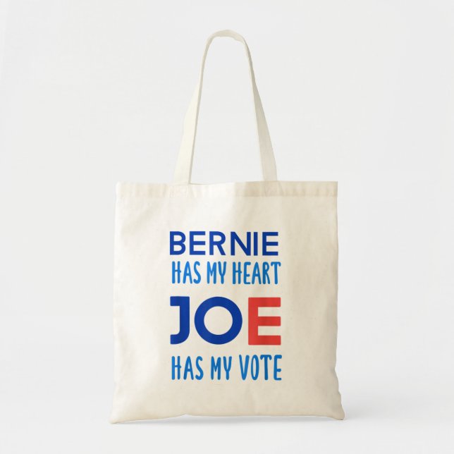 Bolsa Tote Bernie Tem O Meu Coração Camisa Engraçada Eleição  (Frente)