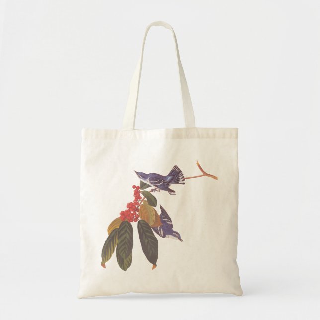 Bolsa Tote Berries Ceruleanos da Audubon com Bear Berries (Frente)