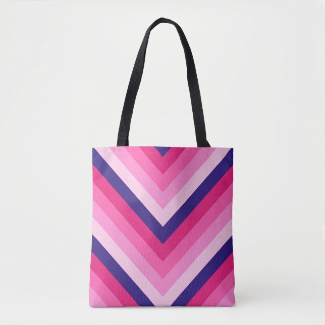 Bolsa Tote Berries Elétricos Chevron (Frente)