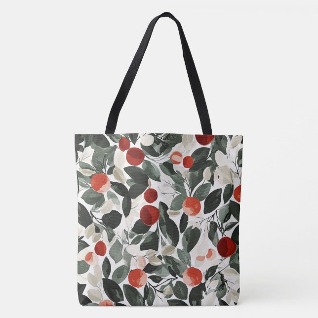 Bolsa Tote Berries Vermelhos de Natal (Frente)