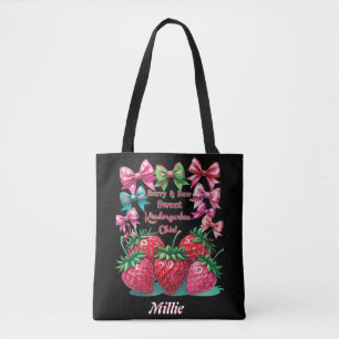 Bolsa Tote Berry Bow Doce Charme de Jardim de Infância!
