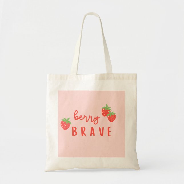 Bolsa Tote berry brave childhood cancer sick ill kids cute (Frente)