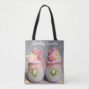Bolsa Tote Berry Clean Vibes: Detox Smoothie & Chia Pudim