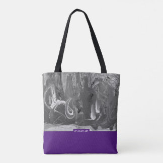 Bolsa Tote Berry&Grey, Abstract Art