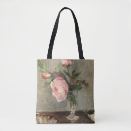 Bolsa Tote Berthe Morisot, Aesthetic peonies painting 
