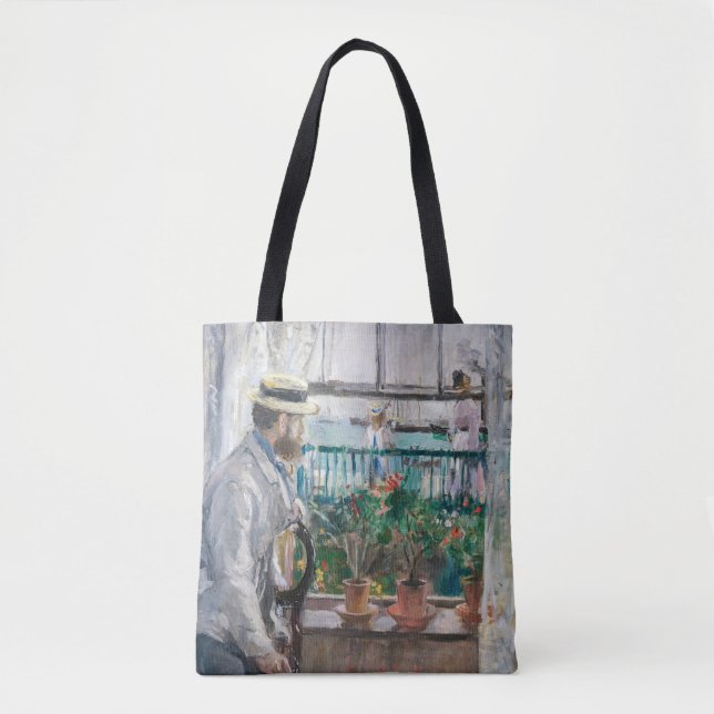 Bolsa Tote Berthe Morisot - Eugene Manet na Ilha de Wight (Frente)