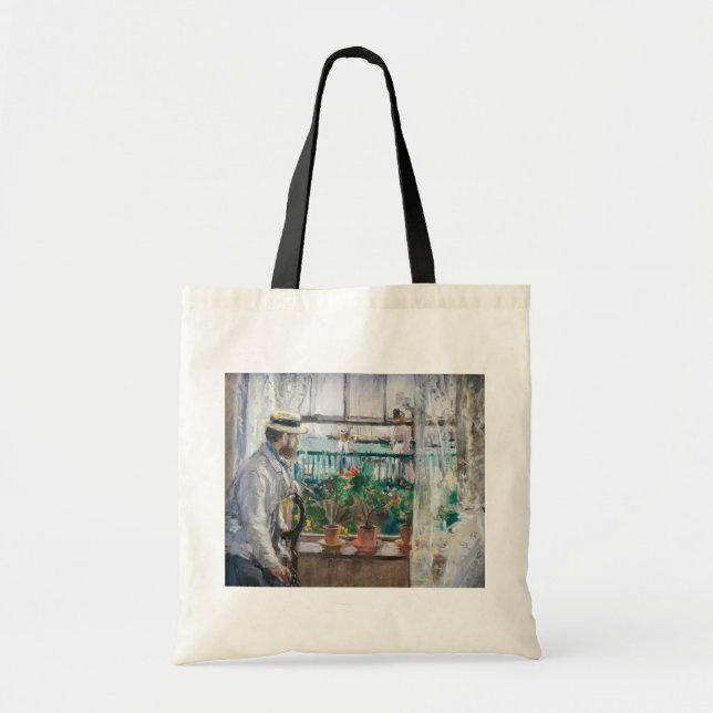 Bolsa Tote Berthe Morisot - Eugene Manet na Ilha de Wight (Frente)
