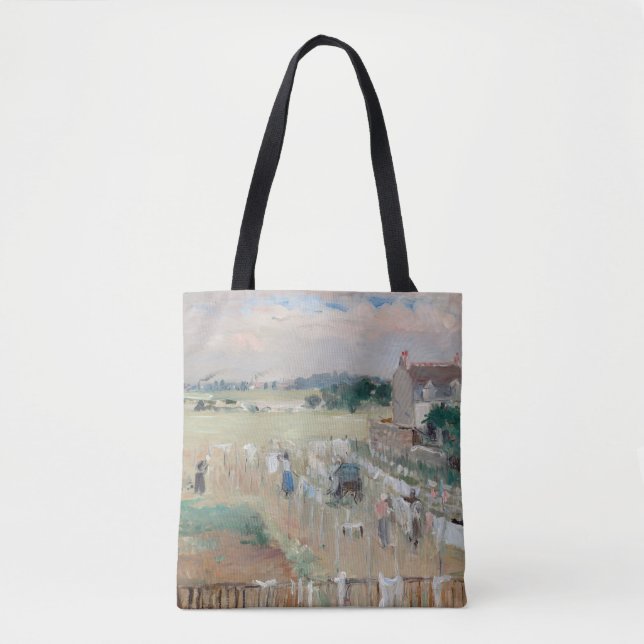 Bolsa Tote Berthe Morisot - Prendendo a roupa seca para secar (Frente)