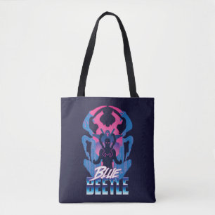 Bolsa Tote Besouro Azul Retrowave Versus Gráfico