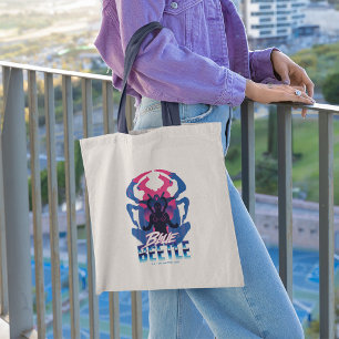 Bolsa Tote Besouro Azul Retrowave Versus Gráfico