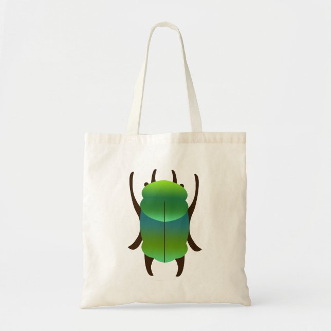 Bolsa Tote Besouro Jóia Azul e Dourado (Frente)
