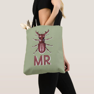 Bolsa Tote Besouro Veado Monograma Personalizado Arte de Inse