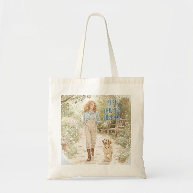 Bolsa Tote Best Friends Forever Red Hair Female Dog (Frente)