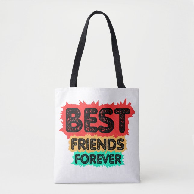 BOLSA TOTE BEST FRIENDS FOREVER RETRO FRIENDS, FRIENDSHIP (Frente)
