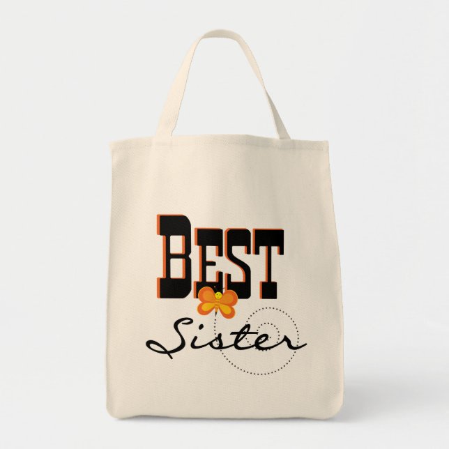 Bolsa Tote Best Sister T-shirts e presentes (Frente)