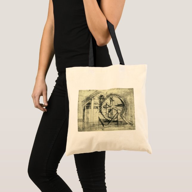 Bolsa Tote Besta de Armas de Leonardo da Vinci Impulsionada p (Frente (produto))