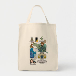 Bolsa Tote Bestas De Cartoons Em Habitats