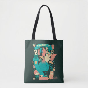Bolsa Tote Bestas Fantásticas De Cartoon Com Newt Scamander