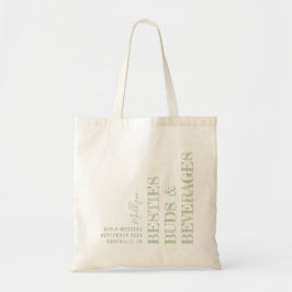 Bolsa Tote Besties Girls Trip Personalizado Verde