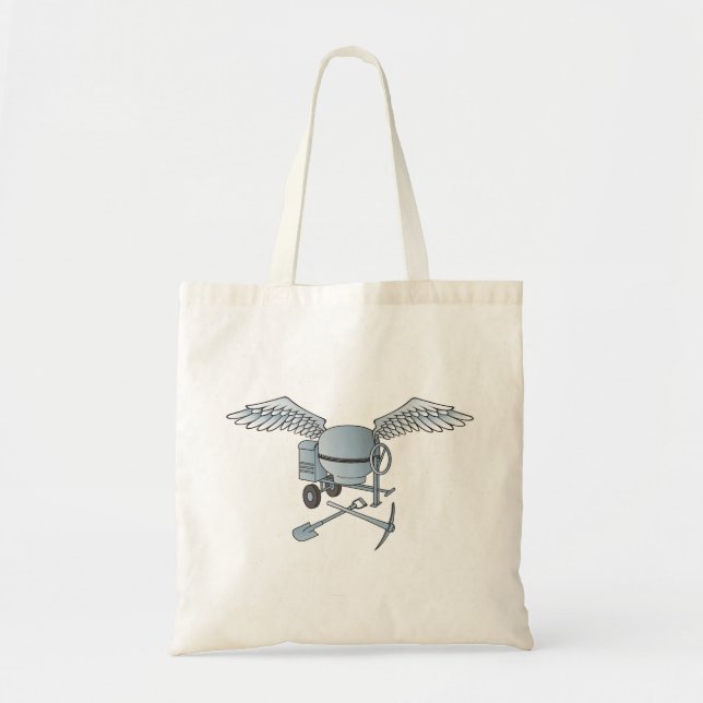 Bolsa Tote Betoneira azul-cinza (Frente)