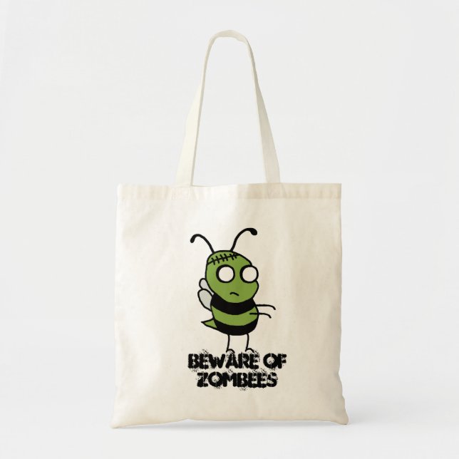 Bolsa Tote Beware da sacola de Zombees (Frente)