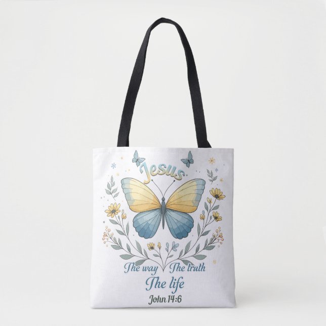 Bolsa Tote Bíblia Cristã Inspiradora Verso (Frente)
