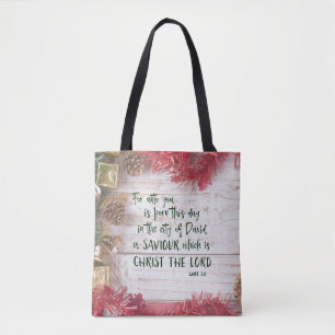 Bolsa Tote Bíblia de Natal do KJV Verse