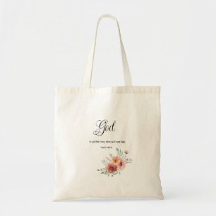 Bolsa Tote Bíblia Floral Verso