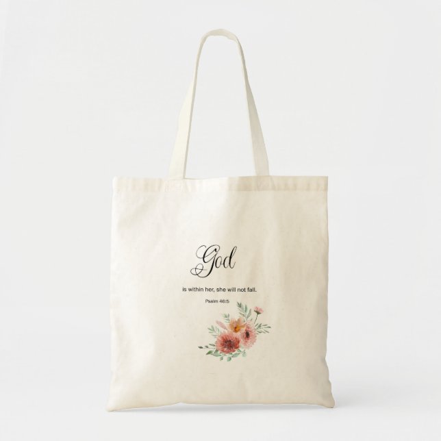 Bolsa Tote Bíblia Floral Verso (Frente)