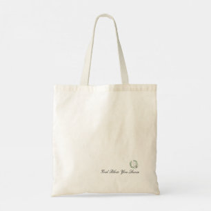 Bolsa Tote Bíblia personalizada verso Matthew 11:28 Verde