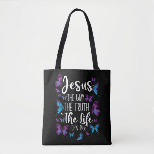 Bolsa Tote Bíblia Verse Jesus Como A Verdade A Vida John