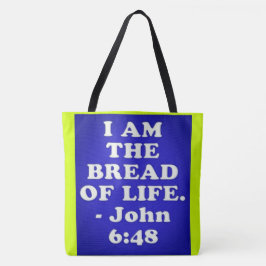 Bolsa Tote Bíblia verso de John 6:48.