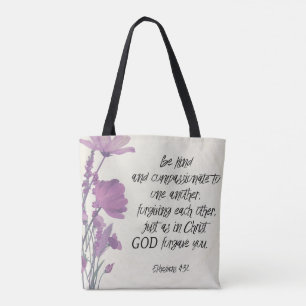 Bolsa Tote Bíblia verso Saco de Toques Floral